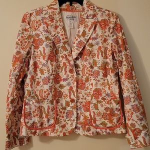 Pendleton Floral 2 Button Blazer, Size 8 Petite